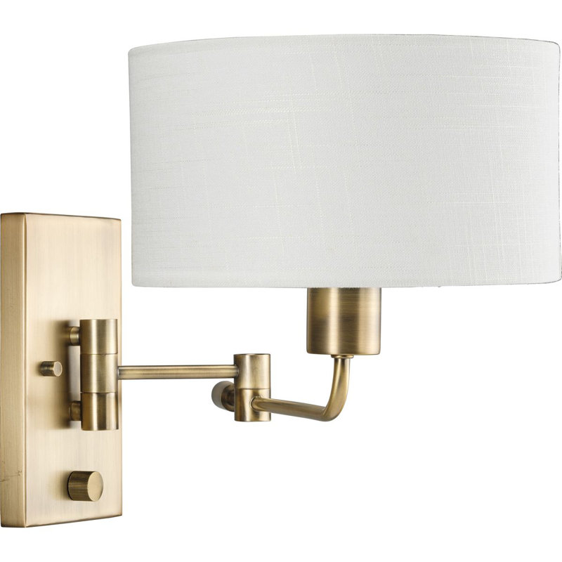 Moses Steel Swing Arm Sconce, Vintage Brass