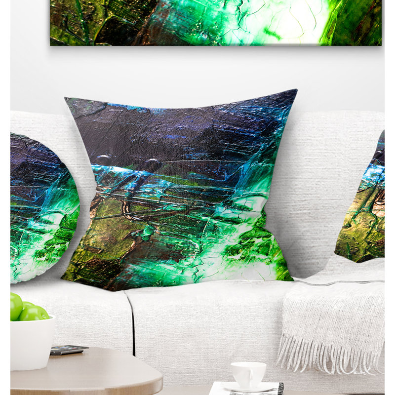 Coussin abstrait, 16 po x 1 po, Carré