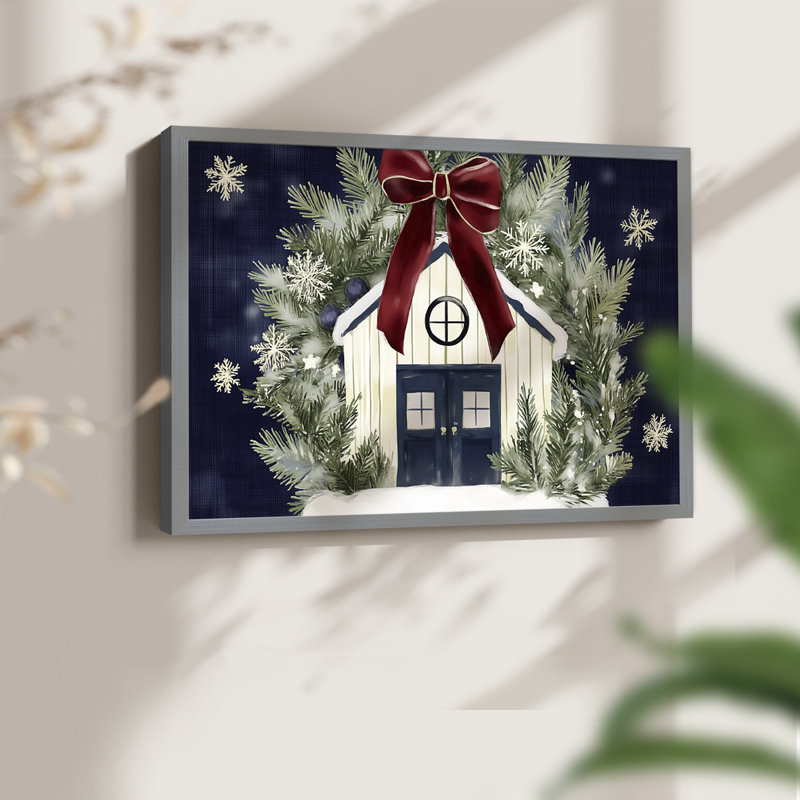 «Chirstmas Art» - Dccxxxxx - Reproduction encadrée - réversible, H 8 po x l 10 po, Gris