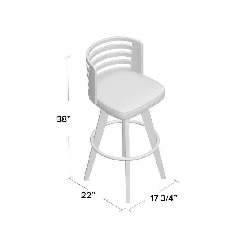 Tabouret tournant 30" Westover, Noir