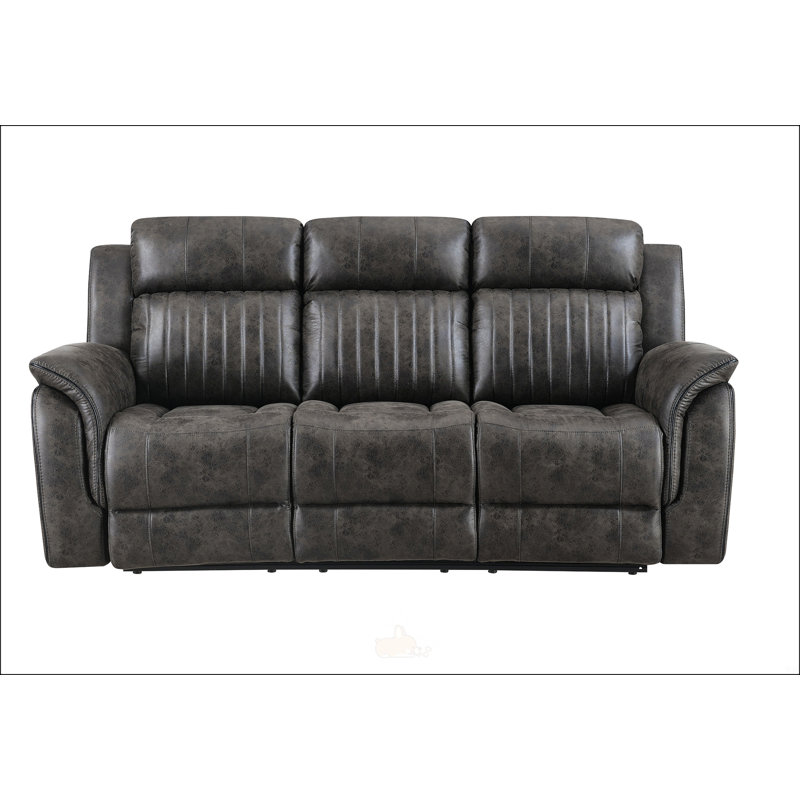 Grey Reclining Sofa