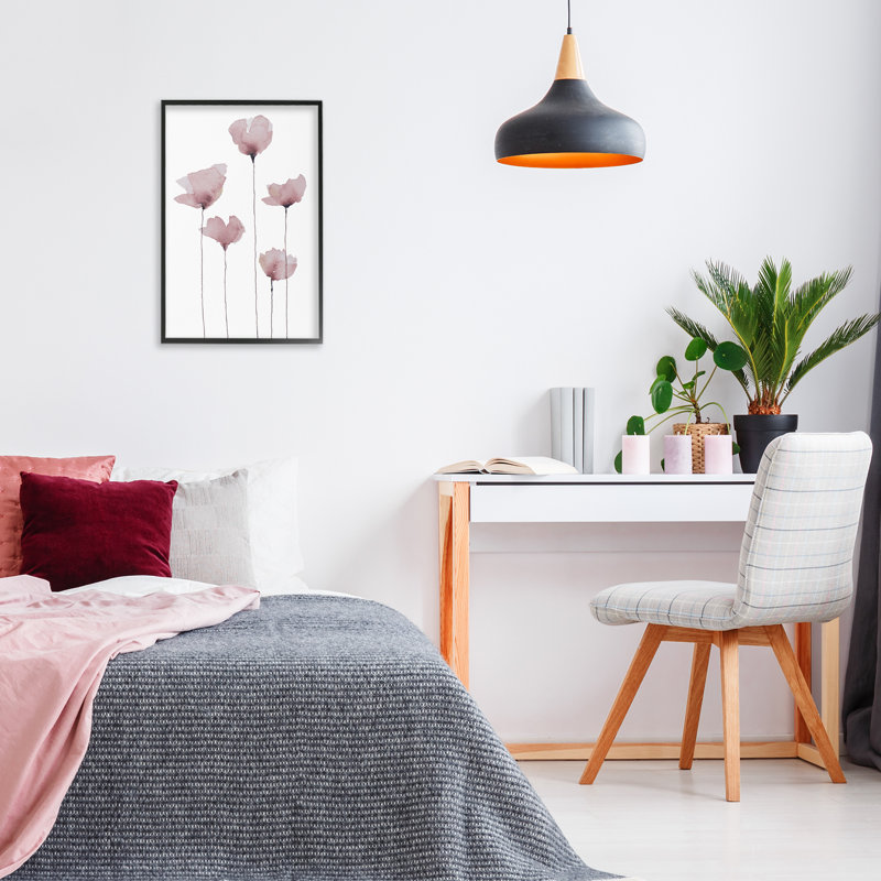 «Tall Tall Blossoms», art de la giclée encadrée par Krinlox, H 24 po x l 16 po, Estampe numérique encadrée blanc bord de mer