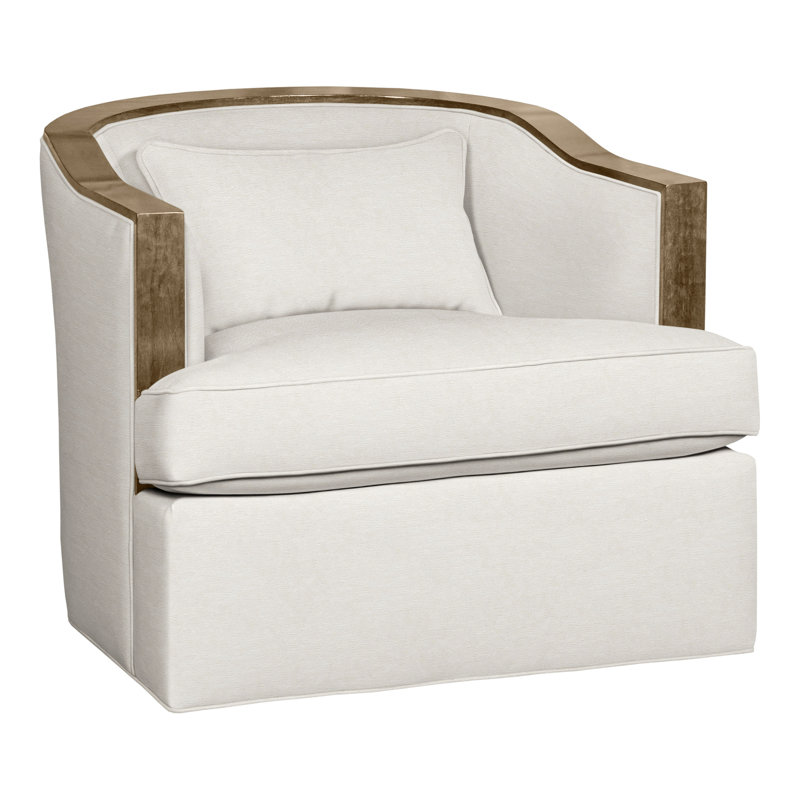Fauteuil d'appoint pivotant Thom Filicia, Parchemin Nadia, Hampton