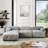 Modular Sectional Sofa, Button Tufted Designed and DIY Combination,L Shaped Couch with Reversible Ottoman, Ivory Teddy Fabric-626980064