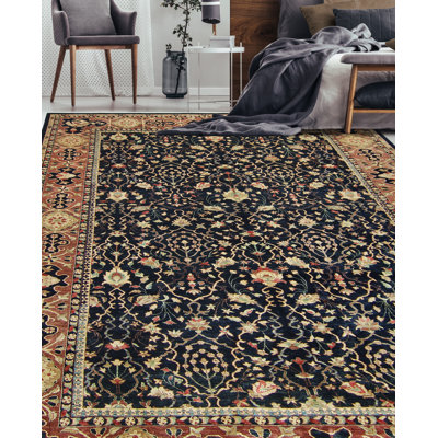 Tapis intérieur de la laine 10 pi 1 po x 13 pi 8 po noué la à la main one-of-kind Acree