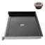 72 po x 36 po. Base de douche en alcôve en acrylique noir brillant avec drain central, drain inclus-114639120