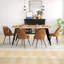Ensemble de salle à manger rectangulaire de 63 po avec chaises rembourrées Shivani-105494032-105494033