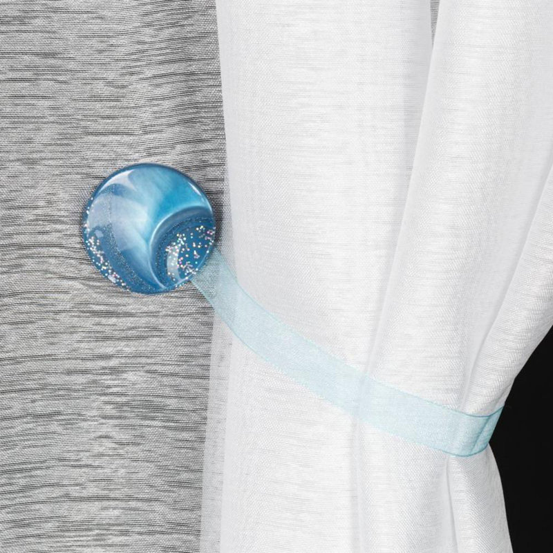 Zortman Fabric 10cm Curtain Tieback, Blue
