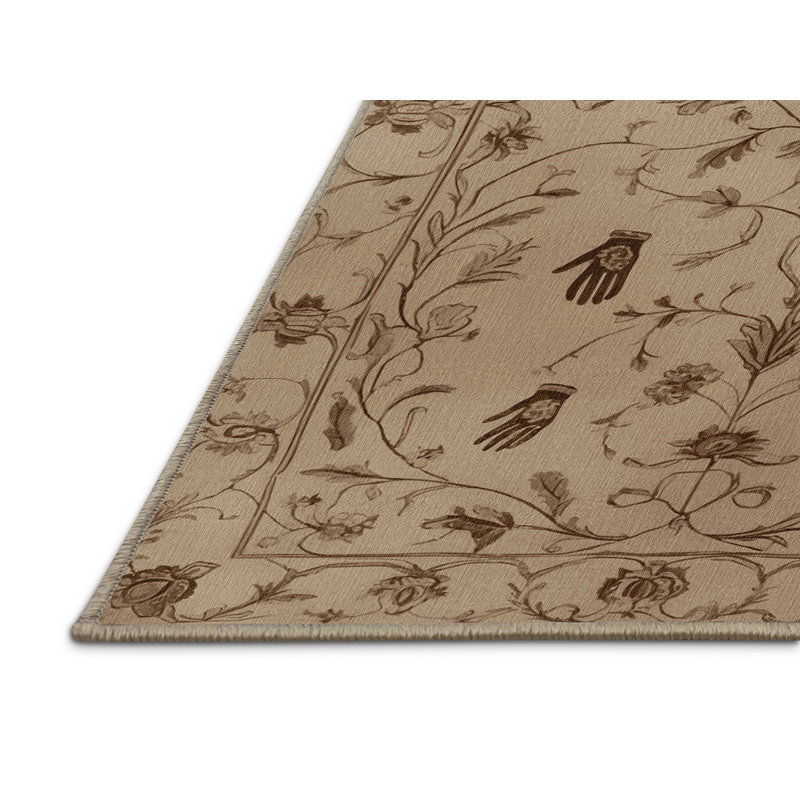Tapis brun français lavable à la machine, Tapis de couloir 2 pi x 4 pi