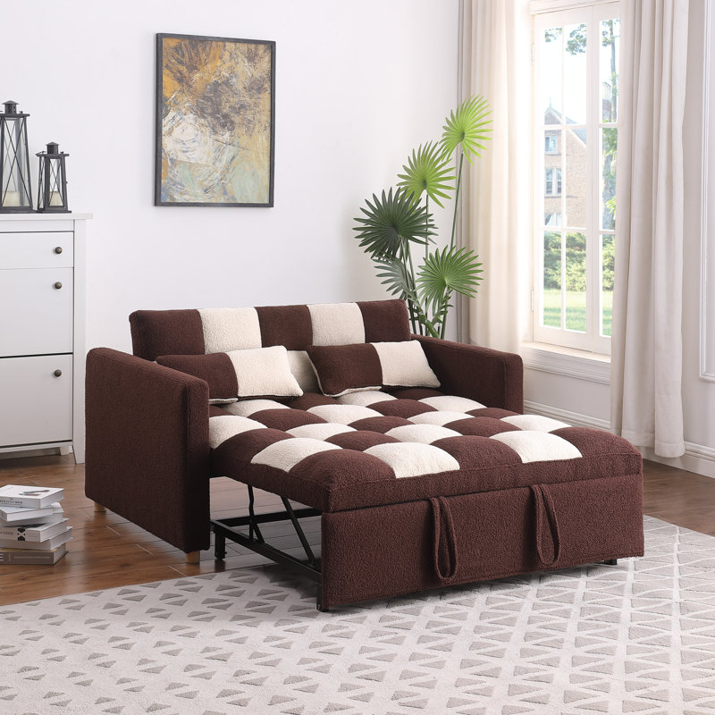 Gloryvee 52.76'' Upholstered Convertible Sofa