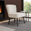 Élégant fauteuil d'appoint à petit espace avec dossier rainuré - Siège compact élégant et confortable-622493666