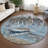 Machine Washable Indoor/Outdoor Xhevrie Blue Rug-111925272