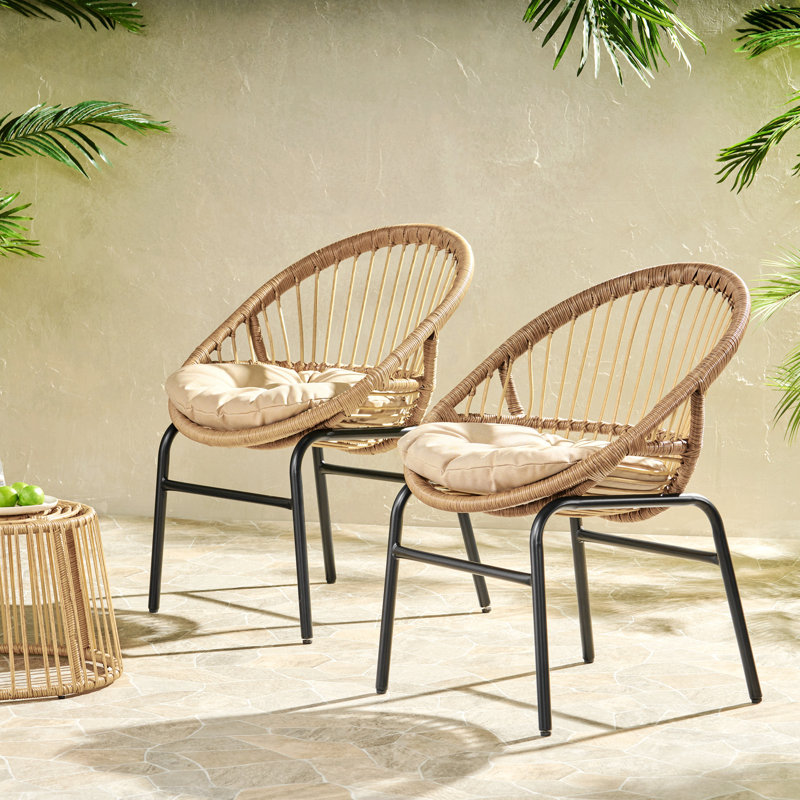 Chaise de salle à manger d'extérieur, ensemble Edgar (ensemble de 2)