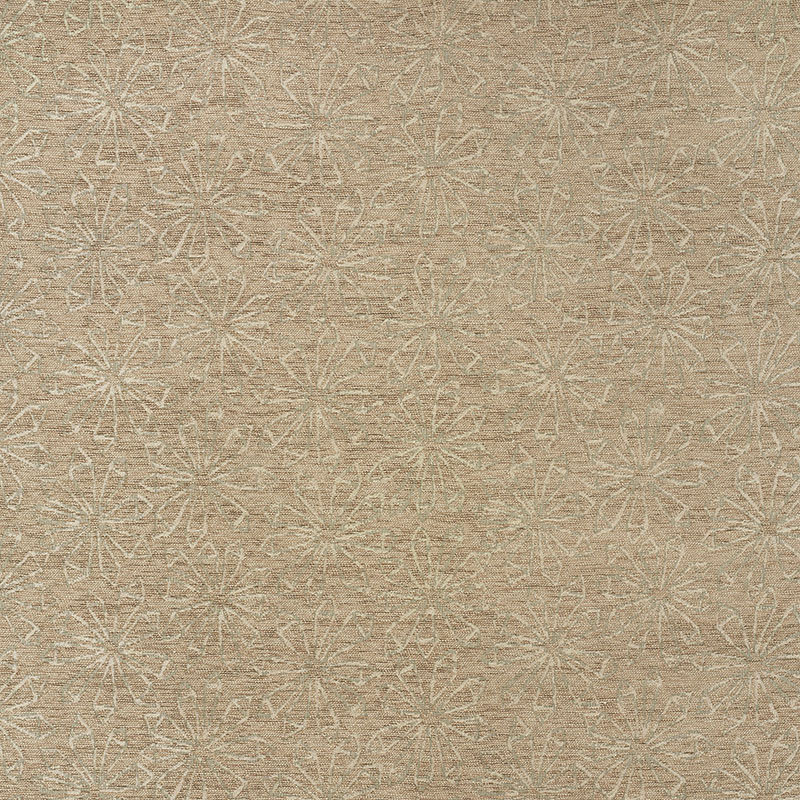 Flower Chenille Fabric, Taupe/Tan