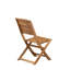 L'ensemble de table de jardin pour patio comprend une table rectangulaire en acacia et des chaises pliantes-660130878