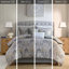 Housse de couette en coton gris très grand avec tissus et literie 5 pièces pour lit-117581397