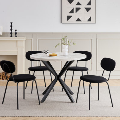Cotton Blend Upholstered Metal Stacking Accent