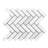 Adonis Pure 1" x 3" Porcelain Herringbone Mosaic Tile