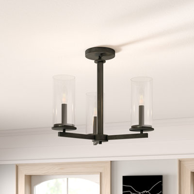 Dalleas Glass Semi Flush Mount