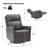 Nurbanu 29.5"W Transitional Genuine Leather Swivel Rocker Power Recliner with USB Ports-135445197