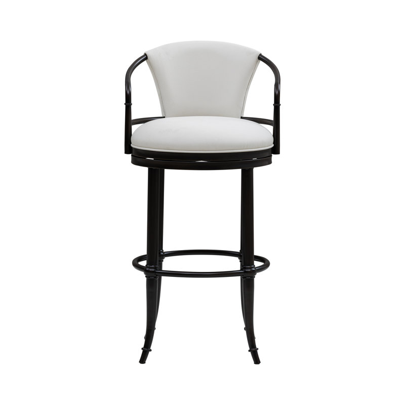Tabouret de bar pivotant en similicuir Otis, Blanc, Tabouret de bar (siège d'une hauteur de 30 po)