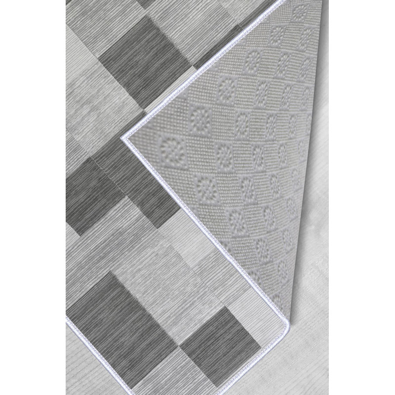 Tapis d'entrée de qualité supérieure, 2,6 x 4,9 pieds, 100% polyester, 650 gr / m² | Pois antibactérien antidérapant en PVC, d'une hauteur de poils de 0,3 po | Lavable à la machine, impression numérique 3D, durable et élégante pour la décoration intérieure