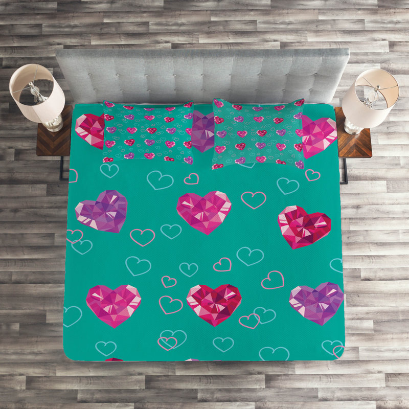 Modern & Contemporary Polyester Coverlet, Queen Bedspread + 2 Shams