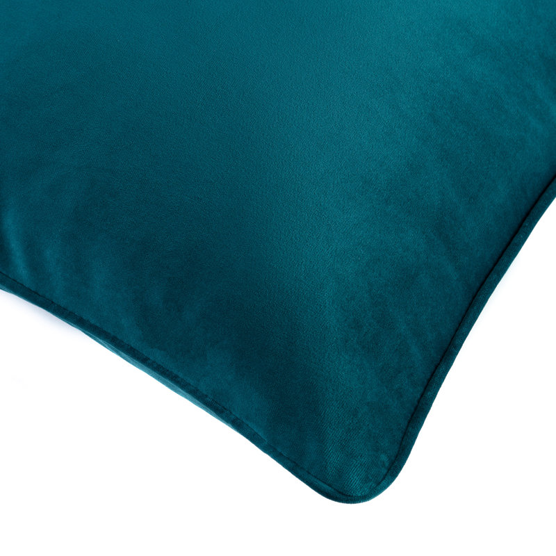 Chanasya Holland Velvet Solid Color Velvet Decorative Throw Pillow Cover, Teal, 20" x 20"