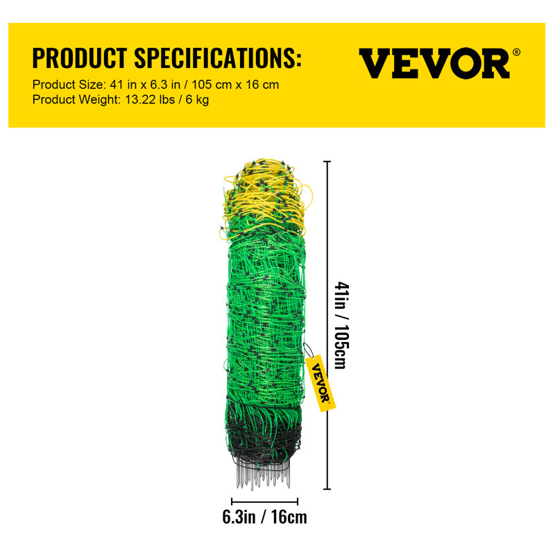 Static Electric Fence, 35.4" H x x 1968" W x 0.5" D