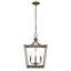 Luminaire suspendu géométrique 4 lumières lanternes Hardt