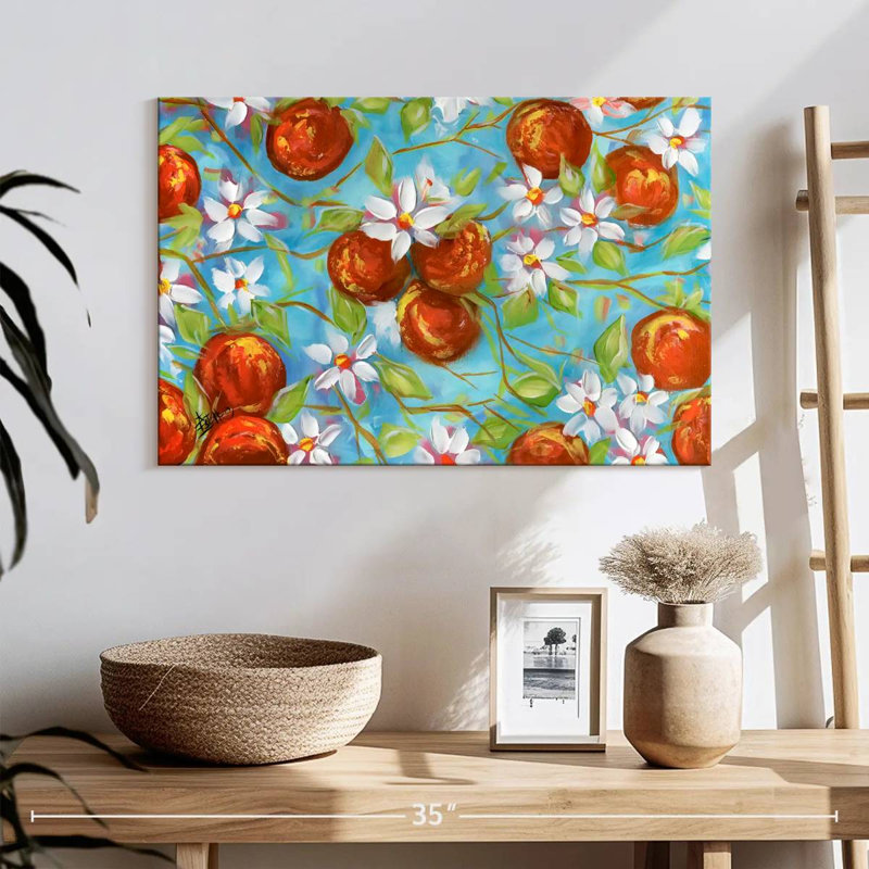 Yarlin Orange Blossoms, 16" H x 24" W