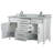60” Double Vanity With White Carrara Marble Top-814299295