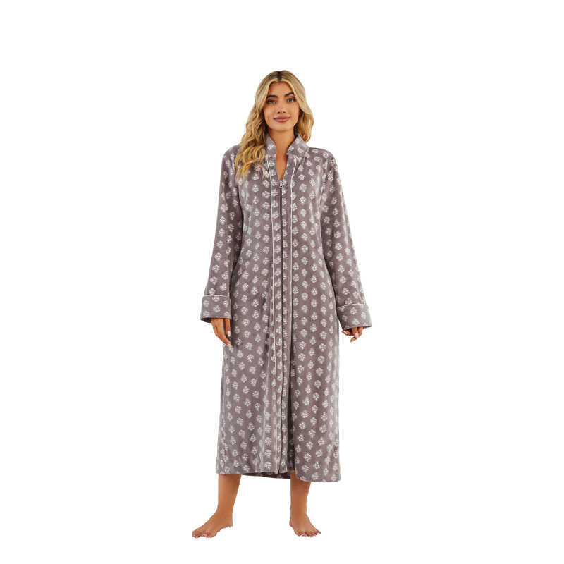 Peignoir fille avec poches mi-mollet, M, Brun