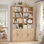 Bibliothèque standard en bois avec portes et 8 tablettes ouvertes Kirklyn