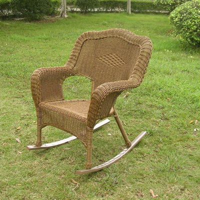 Chaise berçante de patio en résine Hishen