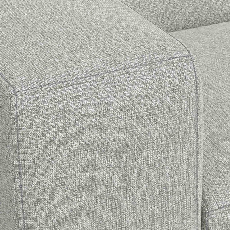 Rex Modular Sofa and Ottoman Set 88-inch-wide 2-Seater Couch and Matching 34-inch-wide Table Ottoman for Living Room