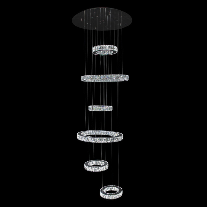 6 - Light LED Chandelier