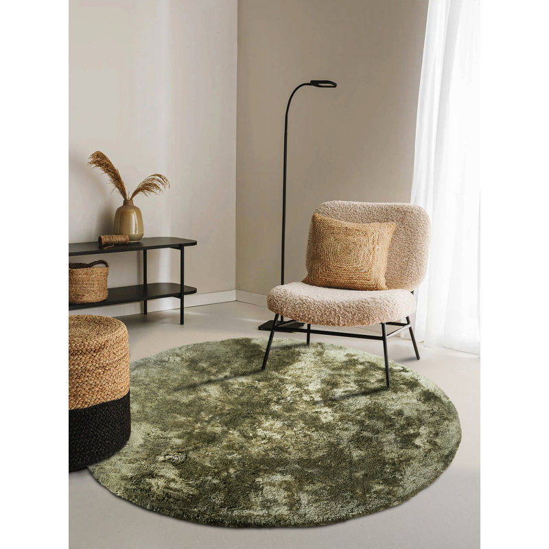 Cosy No Pattern And No Solid Colour Machine Tufted Area Rug, Round 160cm