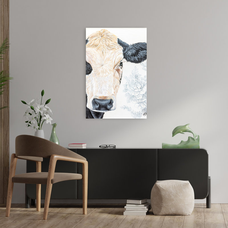 «Hello Beautiful Cow», art contemporain de vache, H 36 po x l 24 po