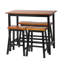 Ensemble de salle à manger en bois massif 4 pièces Kerley-41766856-41766857