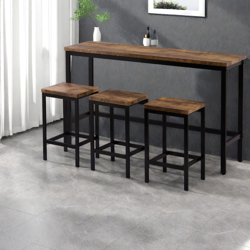 Ensembles de table de salle à manger modernes et peu encombrants avec structure en métal robuste pour la maison