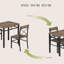 Ensemble de table de cuisine en bois compact avec 2 chaises pour petits espaces, solution de salle à manger durable et élégante