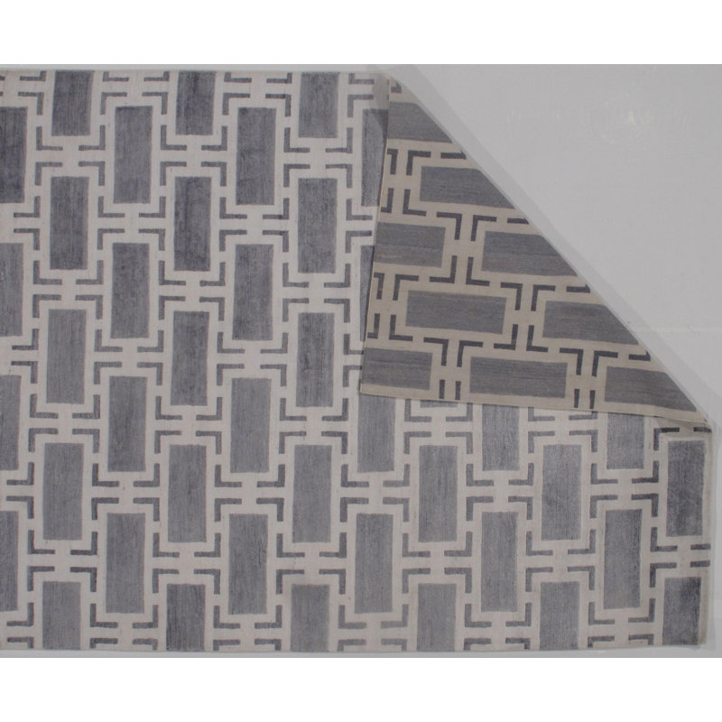 Hand Woven Silk Geometric Area Rug
