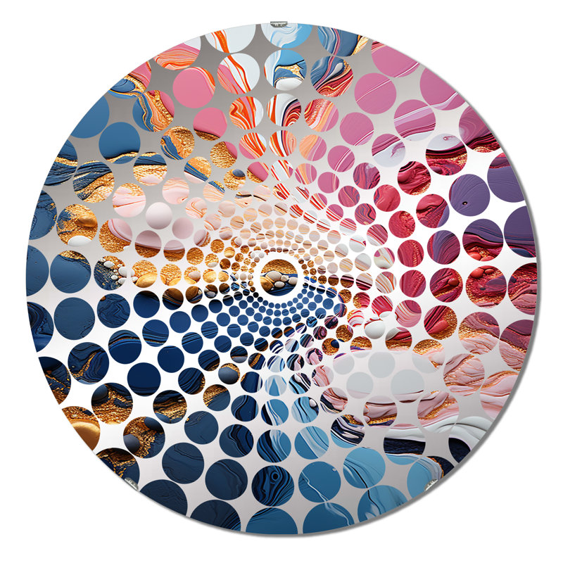 Kulani - Miroir décoratif à cercles concentriques, 23,6 po x 23,6 po