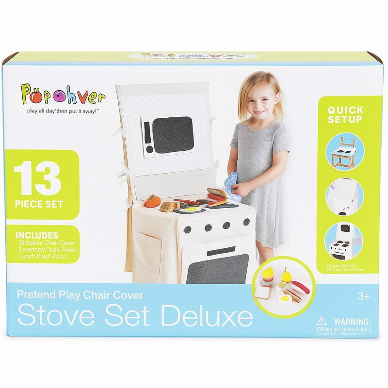 PopOhVer Stove Set Deluxe (includes breakfast & lunch plush food)
