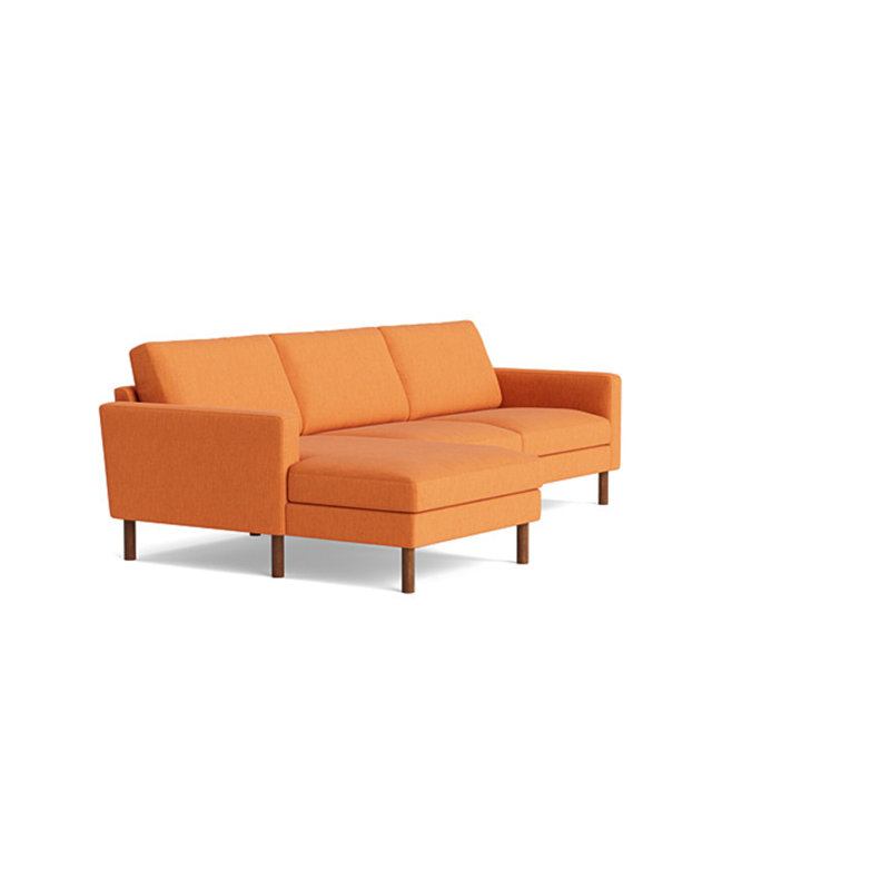Laguna Chaise Sectional, Left Hand Facing, Performance Weave - Carrot