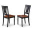 Ensemble de 5 pièces pour 4 pièces comprenant une table de salle à manger ovale avec rallonge papillon et 4 chaises, noir et cerise-31150683-49803709
