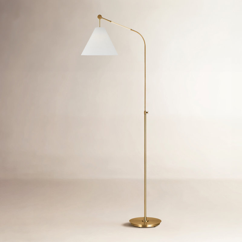 Remy Task Floor Lamp, Burnished Brass
