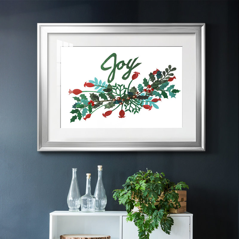 «Cut Wreath Christmas I», impression sur papier, Argent, H 30 po x l 44 po x P 1,5 po