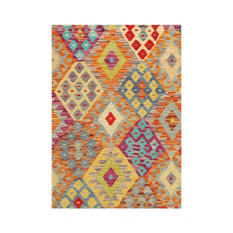 Tapis à tissage plat unique 6 pi 7 po x 5 pi 1 po Deshion